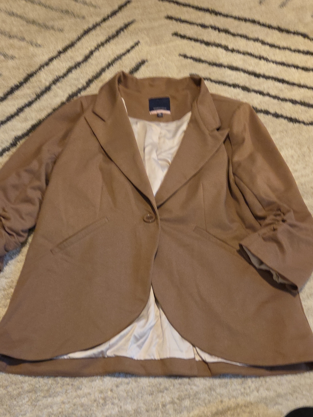 Modcloth Brown Single-Button Tailored Blazer